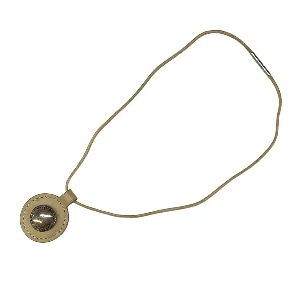 Hermès Tuareg Choker Silver Beige Leather Hardware